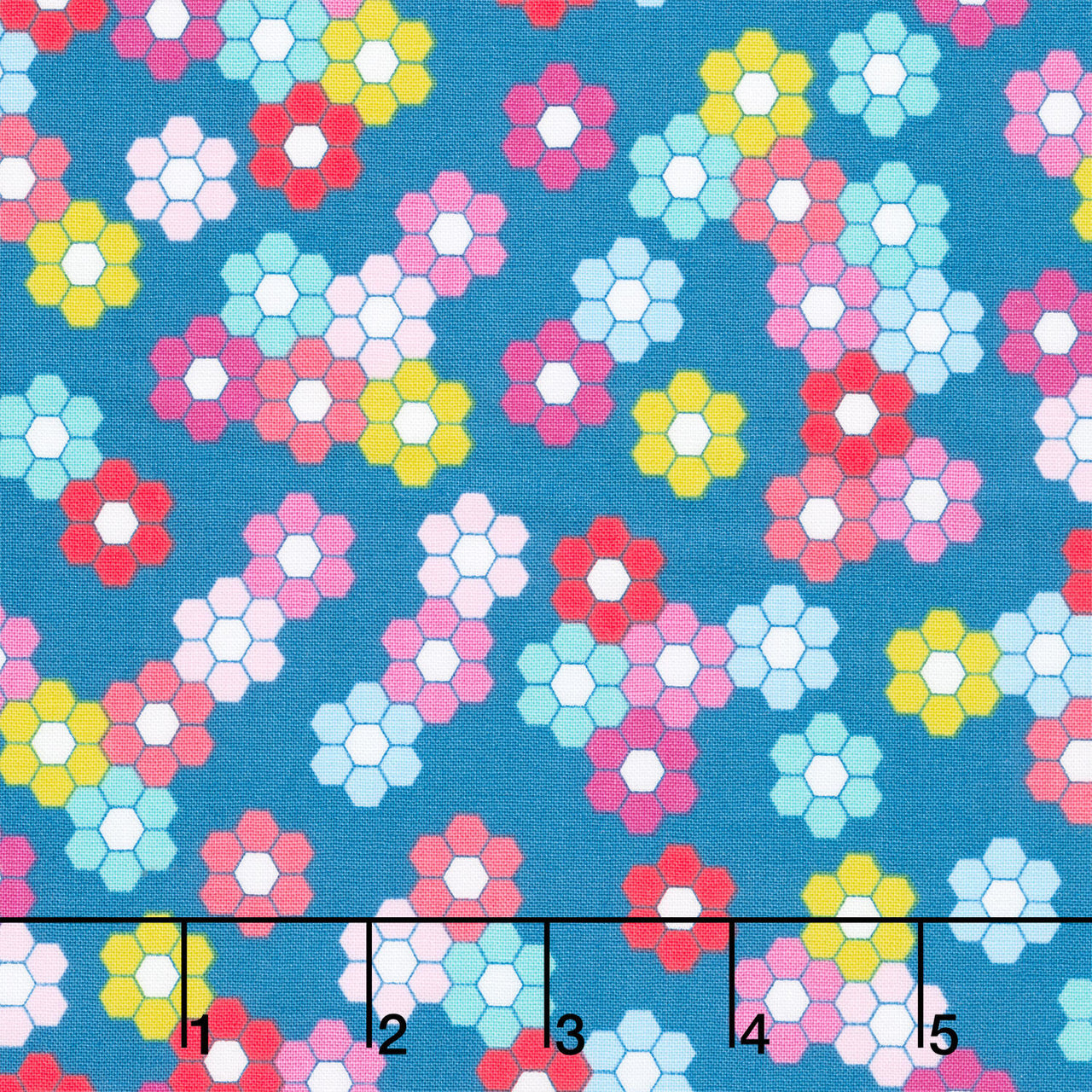 Color Pop Playground - Hexie Garden Reef Yardage