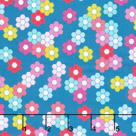 Color Pop Playground - Hexie Garden Reef Yardage