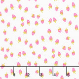 Color Pop Playground - Berry Sweet White Yardage