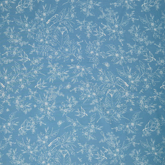 Sewing Bird - Floral Indigo 108" Wide Backing