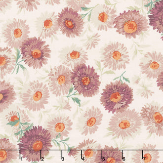 Chrysanthemum 108 - Floral Plum 108" Wide Backing