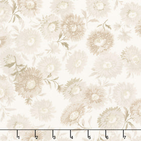 Chrysanthemum 108 - Floral Cream 108" Wide Backing