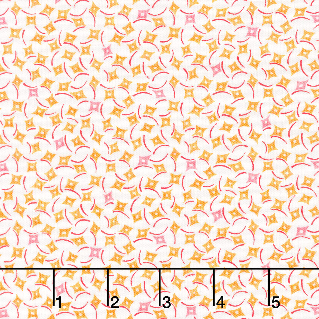 Sweet Things - Dancing Diamonds Orange Yardage