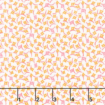 Sweet Things - Dancing Diamonds Orange Yardage