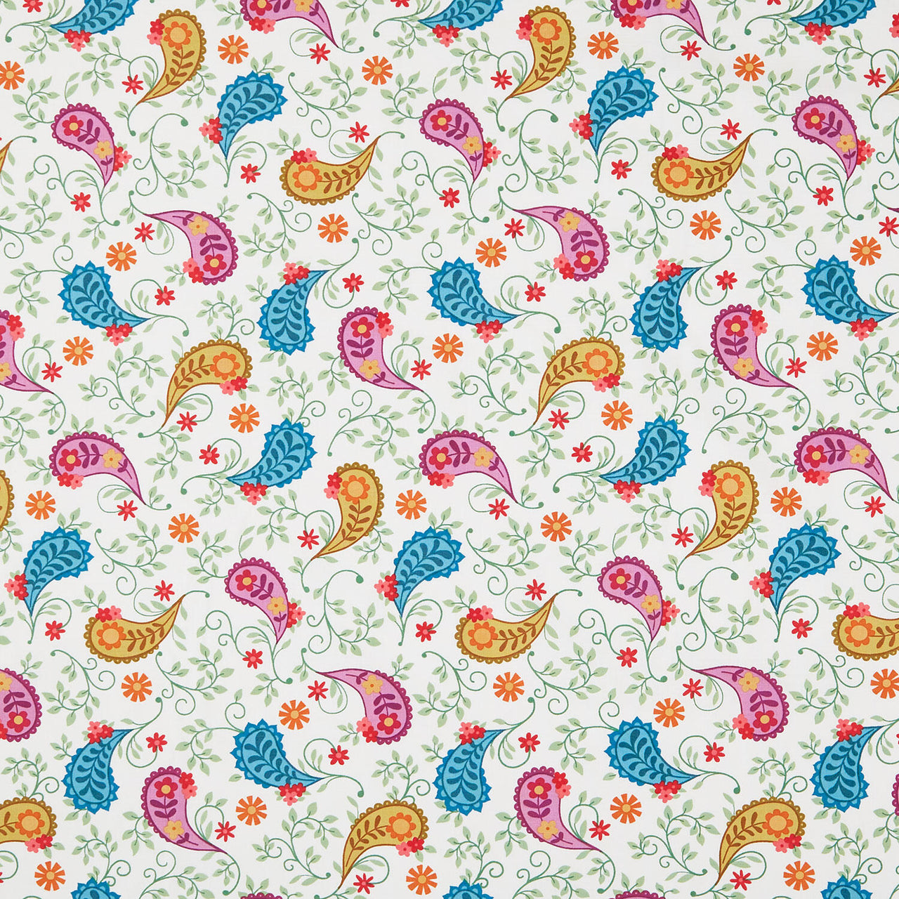 Whimsy - Grand Paisley Cream Yardage