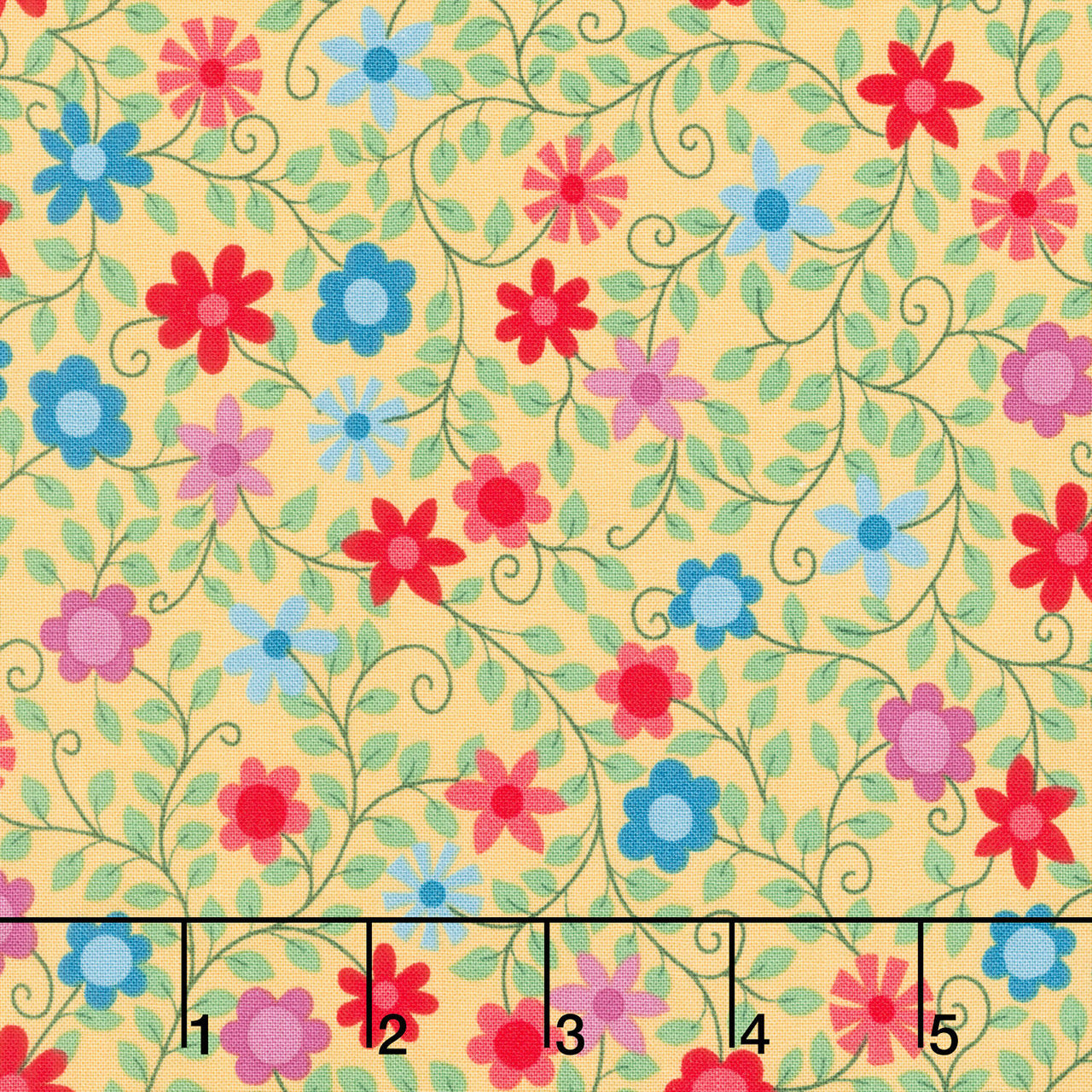 Whimsy - Secret Garden Chartreuse Yardage