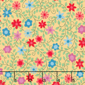 Whimsy - Secret Garden Chartreuse Yardage