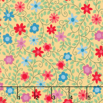 Whimsy - Secret Garden Chartreuse Yardage