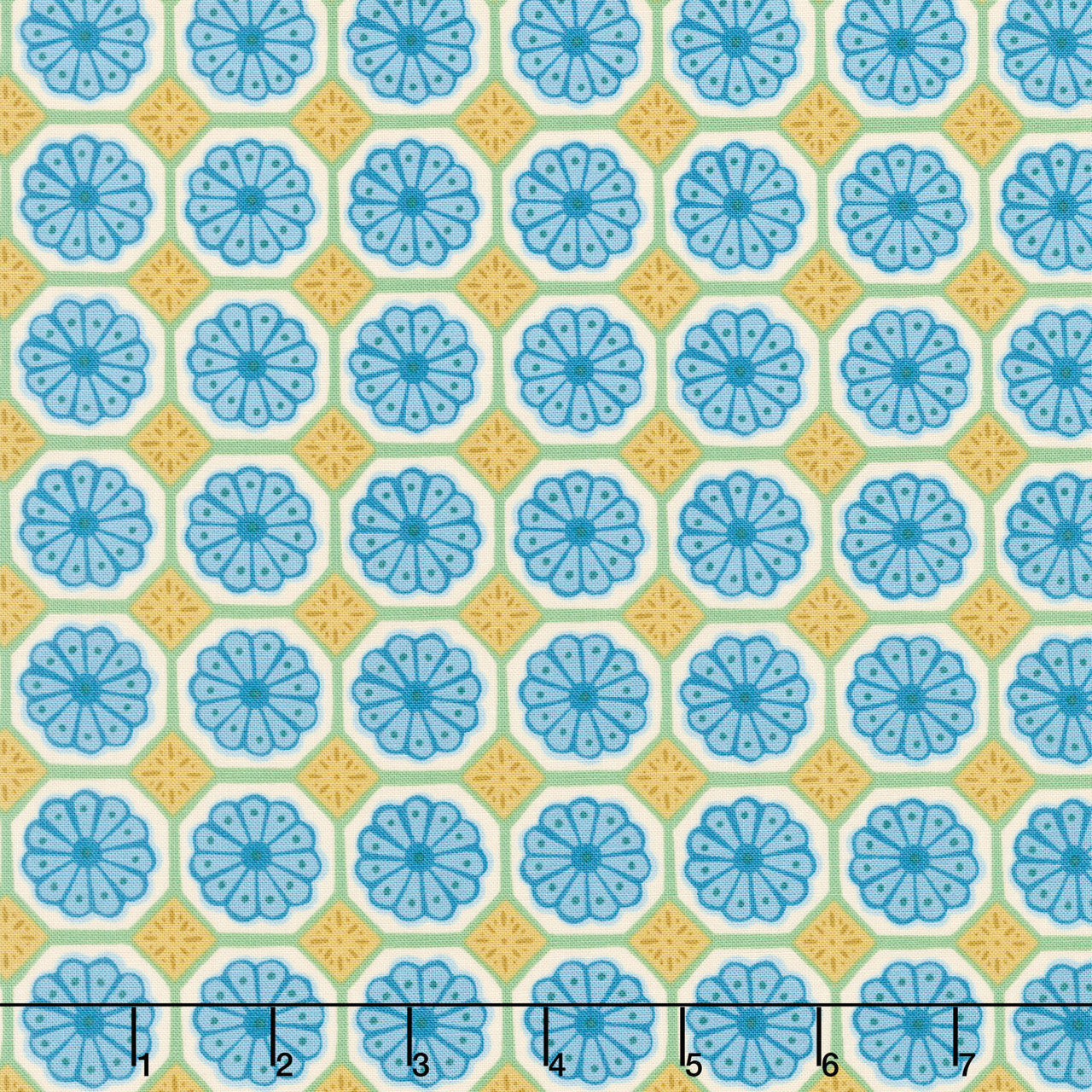 Whimsy - Mosaic Turquoise Yardage