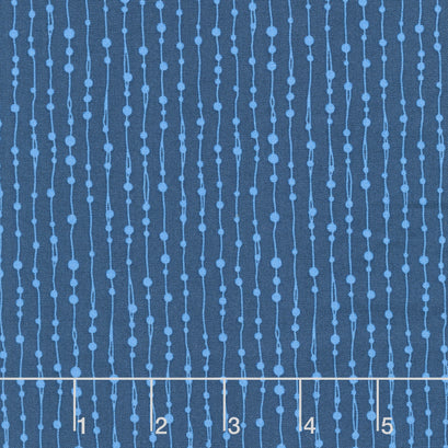Whimsy - Beaded Curtain Navy Yardage