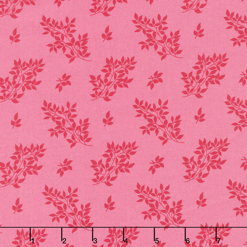 Moody Hues - Leafy Dusty Pink Yardage