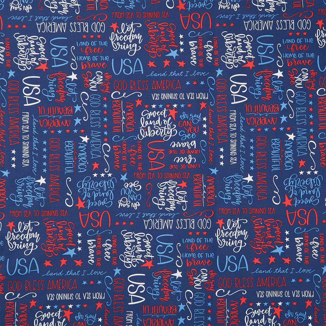 Oh Say Can You Sew - Land That I Love Navy Yardage