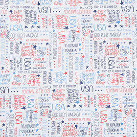 Oh Say Can You Sew - Land That I Love White Yardage