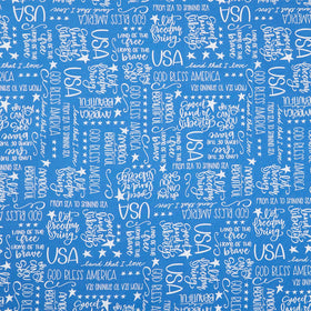 Oh Say Can You Sew - Land That I Love Cornflower Blue Yardage