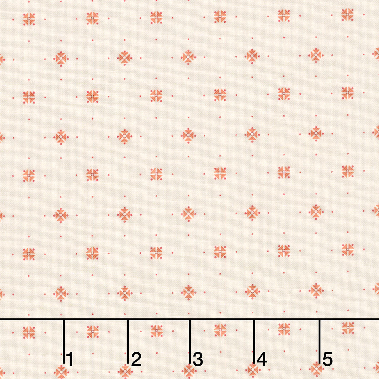 Laundry Line - Starshine Cream Red Yardage