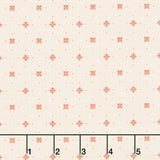 Laundry Line - Starshine Cream Red Yardage