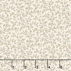 Laundry Line - Brambleberry Cream Blue Yardage