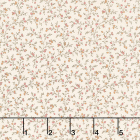 Laundry Line - Brambleberry Cream Orange Yardage