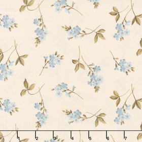 Laundry Line 108" - Cornflower Cream 108" Wide Backing