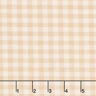 Laundry Line 108" - Gingham Check Cream 108" Wide Backing