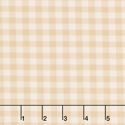Laundry Line 108" - Gingham Check Cream 108" Wide Backing