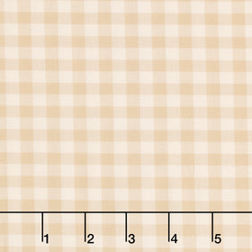 Laundry Line 108" - Gingham Check Cream 108" Wide Backing
