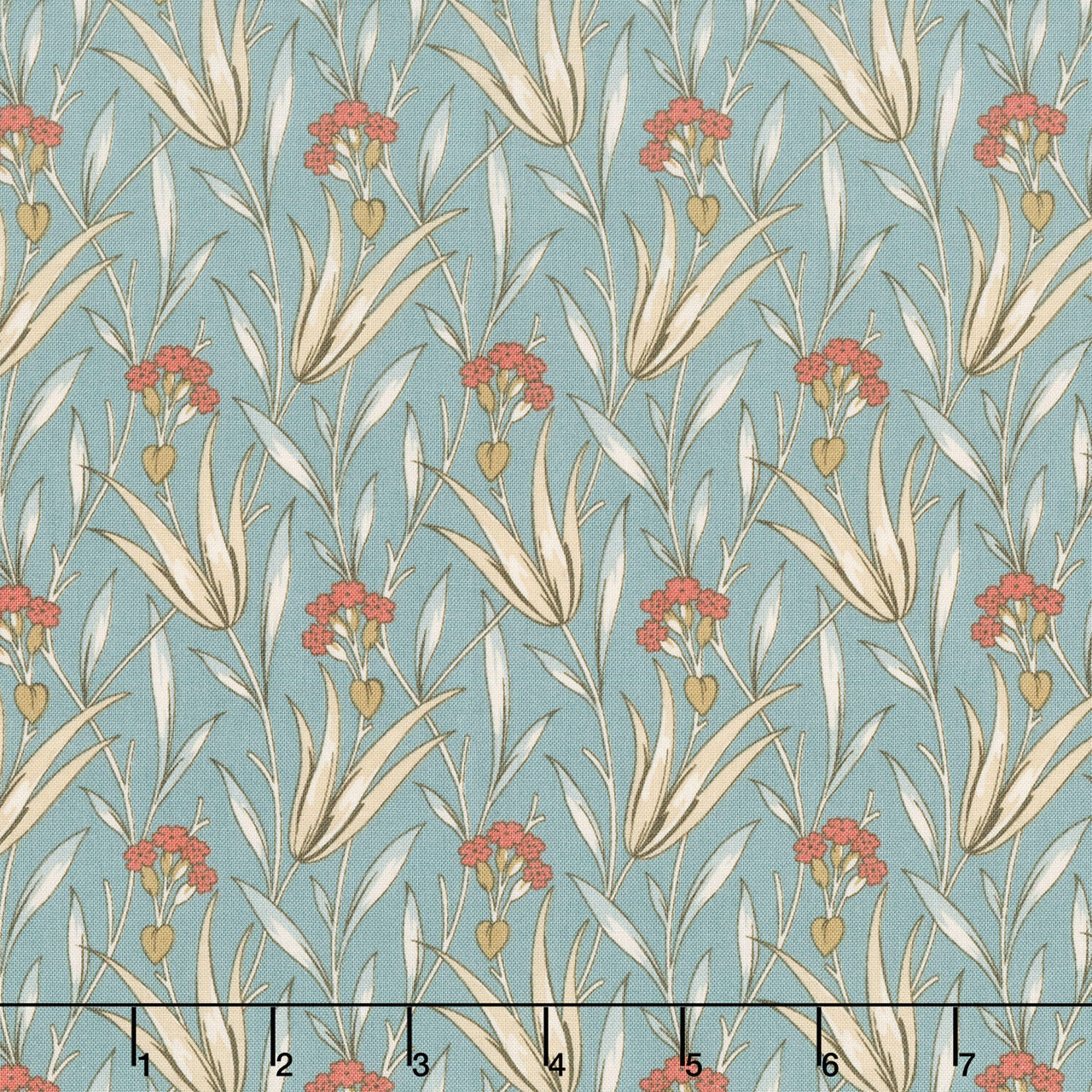 Autumn Bouquet - Milkweed Aqua Yardage