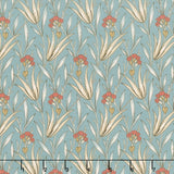 Autumn Bouquet - Milkweed Aqua Yardage