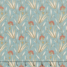 Autumn Bouquet - Milkweed Aqua Yardage