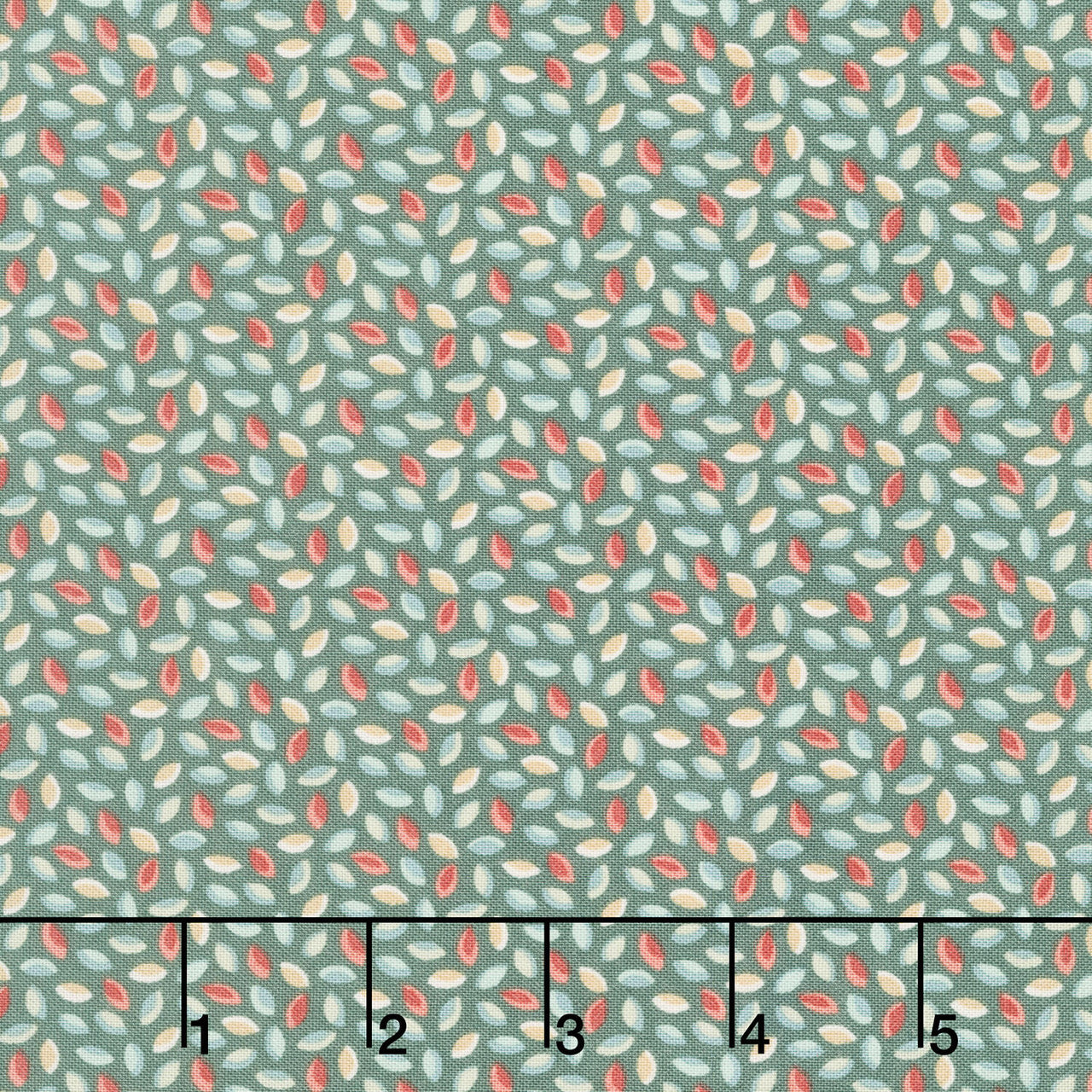 Autumn Bouquet - Pumpkin Seeds Green Yardage