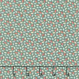 Autumn Bouquet - Pumpkin Seeds Green Yardage