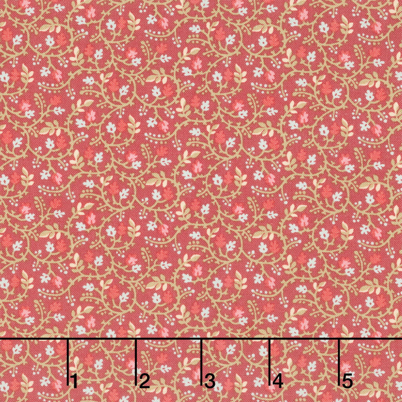 Autumn Bouquet - Twining Red Yardage