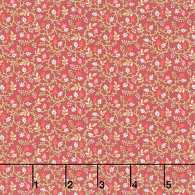Autumn Bouquet - Twining Red Yardage