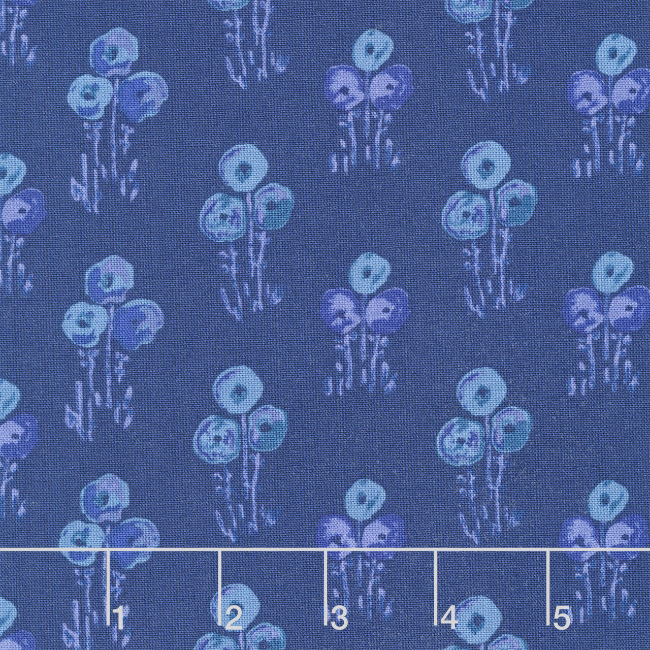 Mystic Meadow - Floral Bunch Blue Yardage