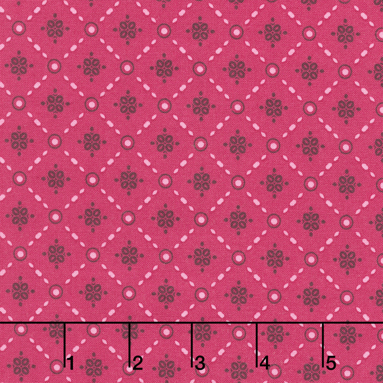 Mystic Meadow - Lattice Red Yardage