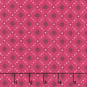 Mystic Meadow - Lattice Red Yardage
