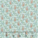 Jingle Bell - Paisley Vine Vintage Blue Yardage