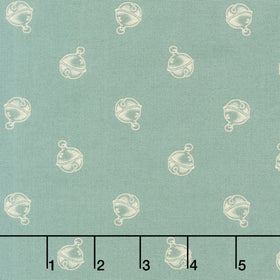 Jingle Bell - Jingle Bell Vintage Blue Yardage