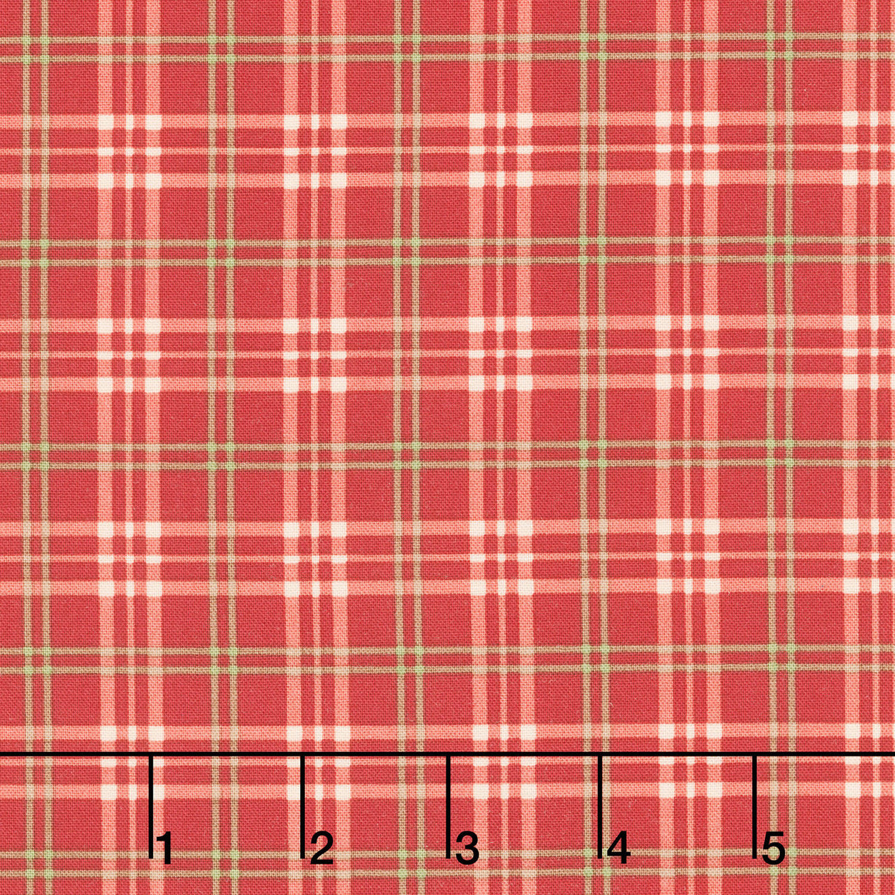Jingle Bell - Pajama Plaid Cranberry Yardage