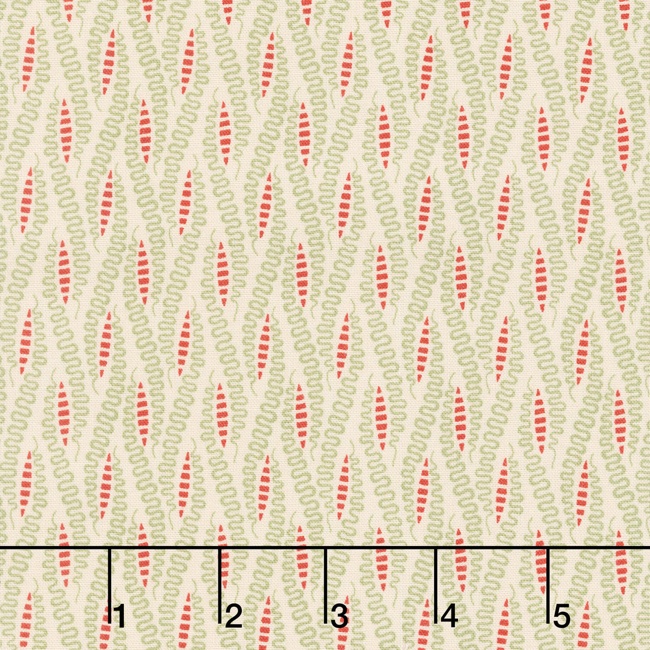 Jingle Bell - Ribbon Candy Holly Yardage