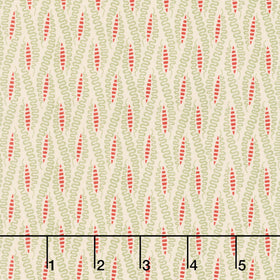 Jingle Bell - Ribbon Candy Holly Yardage