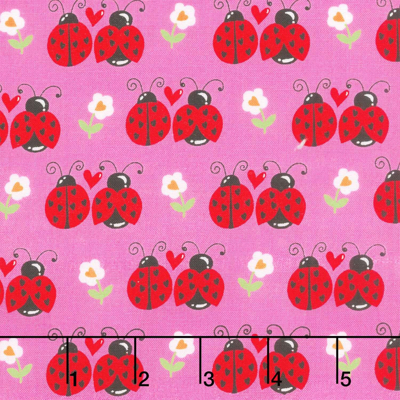 Little Ladies - Flutter Friends Hot Pink Yardage