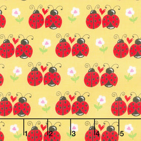 Little Ladies - Flutter Friends Sunshine Yardage