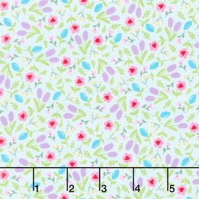 Little Ladies - Giggle Garden Sky Yardage