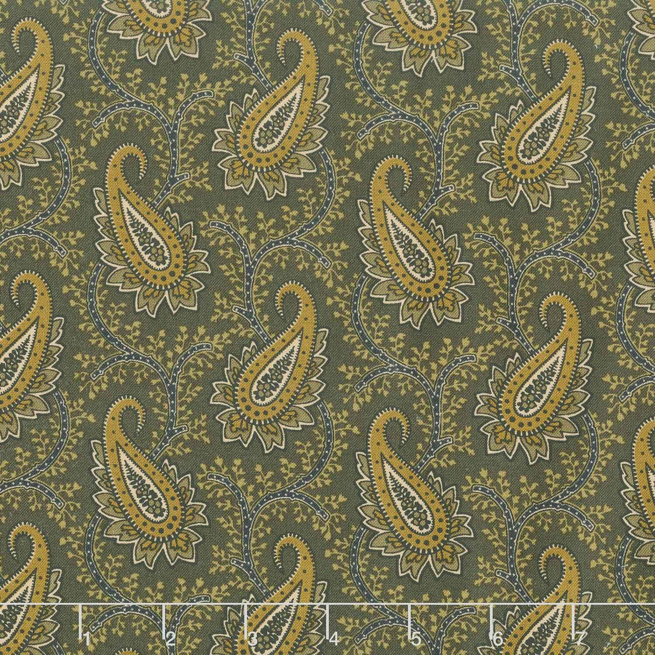 Madison Manor Revisited - Main Paisley Green Yardage