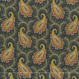 Madison Manor Revisited - Main Paisley Black Yardage