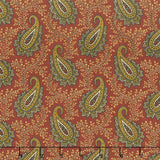 Madison Manor Revisited - Main Paisley Red Yardage