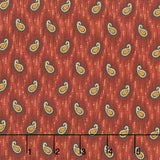 Madison Manor Revisited - Small Paisley Red Yardage