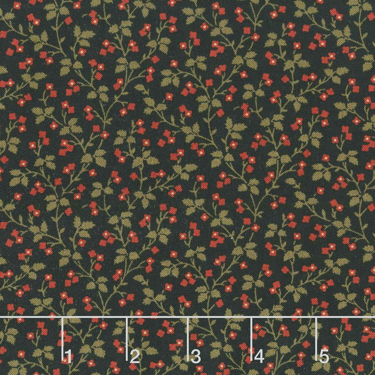 Madison Manor Revisited - Vine Black and Red Yardage