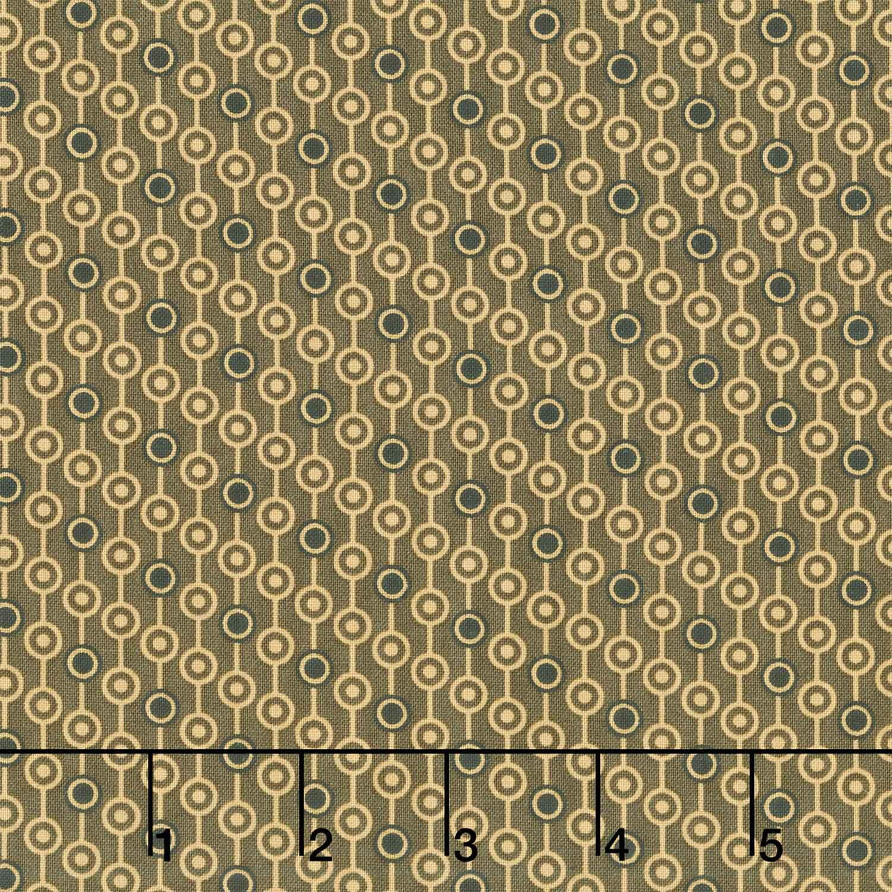 Madison Manor Revisited - Circle Stripe Gray Yardage